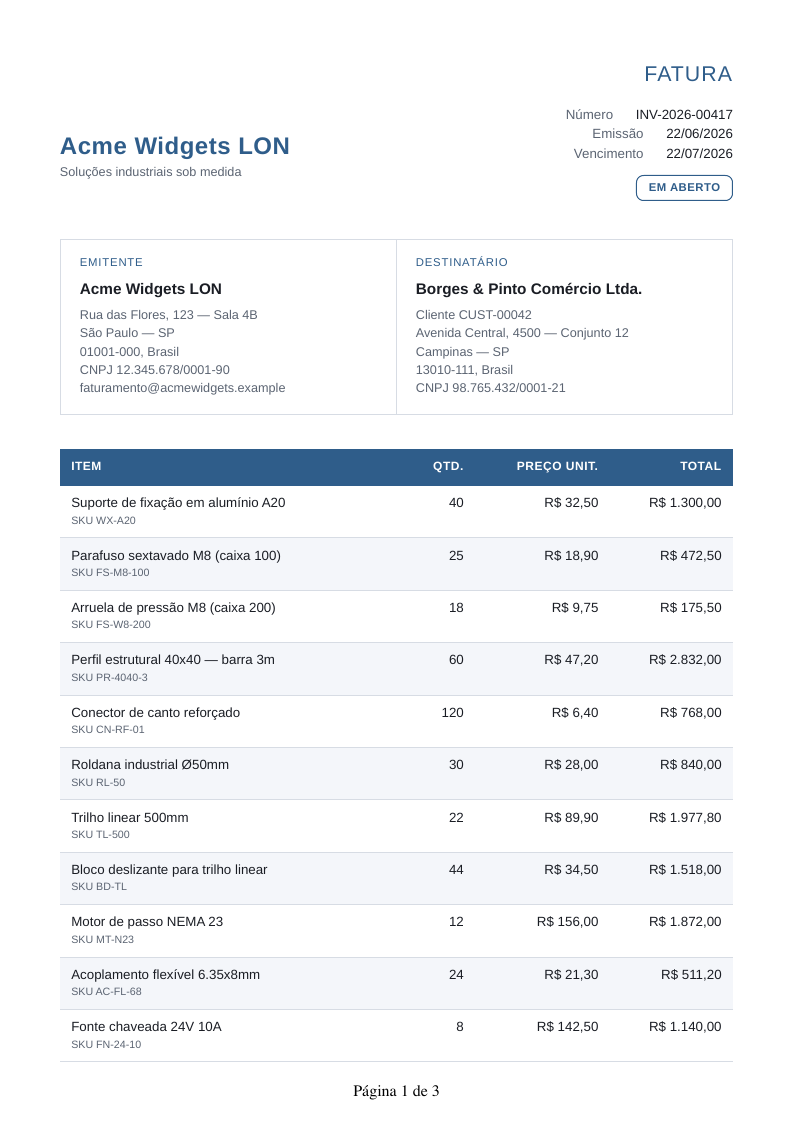 Vellora Chromium invoice page 1 visual evidence